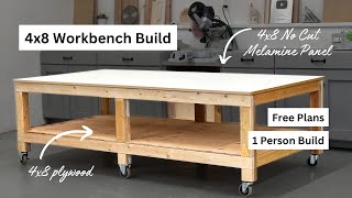 I Built a 4x8 Workbench By Myself in1 DAY [upl. by Elyac344]