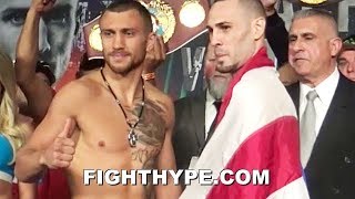 LOMACHENKO VS PEDRAZA FULL WEIGHIN AND FINAL FACE OFF [upl. by Miarfe]