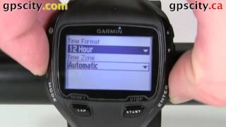 A look at the Garmin Forerunner 910XT Settings Time [upl. by Anerul838]