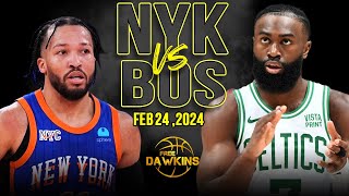 New York Knicks vs Boston Celtics Full Game Highlights  February 24 2024  FreeDawkins [upl. by Norab605]