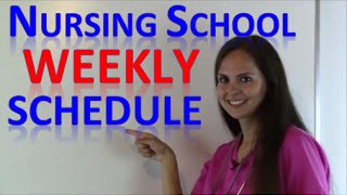 Nursing School Sample Weekly Schedule for Lecture Classes amp Clinical Rotations [upl. by Subir404]