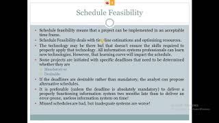 Schedule Feasibility Analysis  Schedule Feasibility AnalysisStudy in an Information System Design [upl. by Lightman]