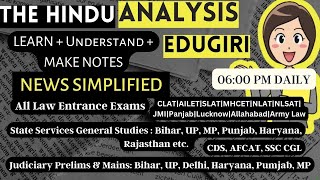 The Hindu Analysis 8th February 2024 beginnersEditorialVocabCDSCUETCLATNDALLBSETSSCMHCET [upl. by Acirdna]