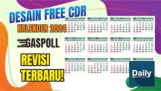 TEMPLATE KALENDER 2024 FREE Desain Kalender 2024 GRATIS [upl. by Kenta572]