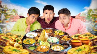 Chinese Guys try EVERY Indian Street Food [upl. by Iverson]