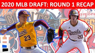 2020 MLB Draft Round 1 Recap Grades  Biggest Winners And Losers [upl. by Nolyar590]