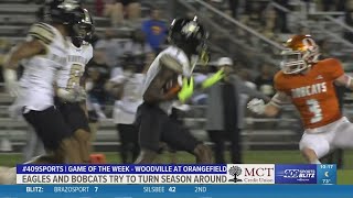 Woodville High School takes the Game of the Week from Orangefield 197 [upl. by Aihtnic930]