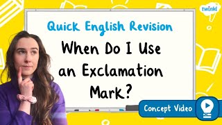 When Do I Use an Exclamation Mark  KS2 English Concept for Kids [upl. by Sullecram]