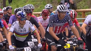 Mountain Bike Crosscountry Olympic CransMontana Men Elite 50fps 23 Jun 2024 [upl. by Sindee139]