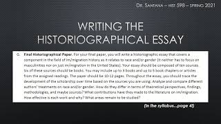 Writing a Historiographical Essay [upl. by Ozneral615]