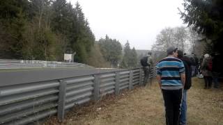 Carfreitag 06042012 Unfall Eiskurve Nürburgring Nordschleife Überschlag [upl. by Serena]