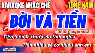 Karaoke Đời Và Tiền Tone Nam  Chuyện Hoa Sim Chế  Tiền Luôn Là Thuớc Đo Tình Nghĩa  Thu Thuyền [upl. by Ernesto]