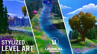 Unreal Engine 5  Stylized Environment Renders  RiverSide [upl. by Bowler428]