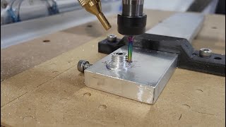 Satisfying External Aluminum Threadmilling on Desktop CNC Prover XL [upl. by Ruenhcs]