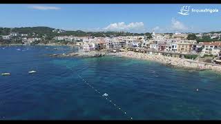 Calella de Palafrugell La costa brava desde el aire a vista de dron [upl. by Lajet]