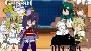 Genshin impact Archons Travellers React to Sukuna 🇲🇽🇺🇸Pt22extra reaction [upl. by Altaf]