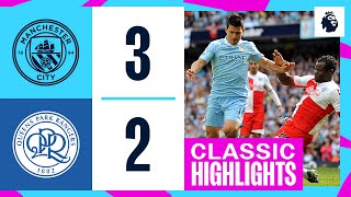 Classic Highlights  Man City 32 QPR  AGUEROOOOOOOO [upl. by Oynotna]