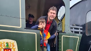 Oswestry Hertiage Railway Tour of the cab of Austin 1 the steam engine [upl. by Adalie914]