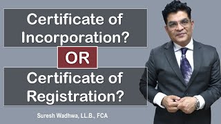 Difference between Certificate of Incorporation and Certificate of Registration [upl. by Tahmosh]