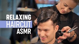 ASMR Relaxing Haircut  Professional Scissor Cut  Stress Relief [upl. by Antebi]