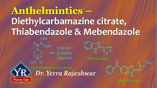 Anthelmintics  DEC Thiabendazole amp Mebendazole  Anthelmintic agents  Anthelmintic drugs [upl. by Gardie285]