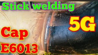 SMAW 6013 capping 8 inch CS pipe to elbow joint  एल्बो जॉइंट फाइनल वेल्डिंग dasfabrication [upl. by Naloc792]