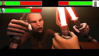 Asajj ventress VS Savage Opress VS Count Dooku with healthbars [upl. by Grefe]