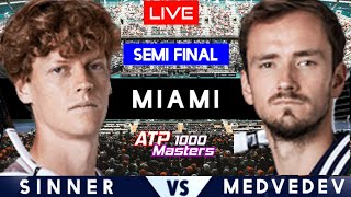 SINNER Vs MEDVEDEV • ATP Miami Open 2024 SF • LIVE Tennis PlaybyPlay Stream [upl. by Annayek]