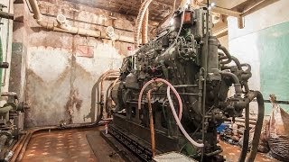 Diesel generator engine cold start after 10 years in bunker GRAUZTILV ENGLATRUS SUBS [upl. by Keithley669]