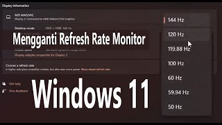 Cara Overclock MerubahMenambah Refresh RateHz 2 Monitor di Windows 11 PC amp Laptop [upl. by Asehr253]