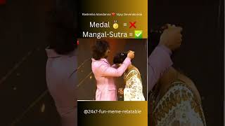 Medal  ❌️ magalsutra ✅️ rashmikavijaystatus rashmikamandanna vijaydevarakonda love [upl. by Atorod]