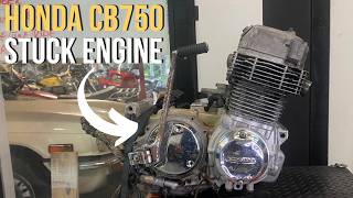 Unseizing a Stuck CB750 Engine [upl. by Ivad]