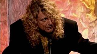 Led Zeppelin accept award Rock and Roll Hall of Fame inductions 1995 [upl. by Ayaladnot]