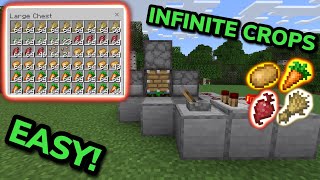 EASIEST 121 AUTOMATIC CROP FARM TUTORIAL in Minecraft Bedrock MCPEXboxPS4Nintendo SwitchPC [upl. by Penelopa384]