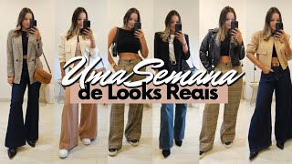 Uma Semana De Looks Reais  Compra Zara e Renner look com blazer bomber aliexpress [upl. by Ashlan]