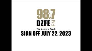 DZFEFM 987 MHz Sign OFF July 22 2023 [upl. by Cock]