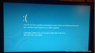 How to Fix Windows BSOD Error IRQLNOTLESSOREQUAL 0x0000000A [upl. by Yorke]