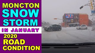 Driving in Moncton During Snow Storm on January 19 2020 [upl. by Annil537]