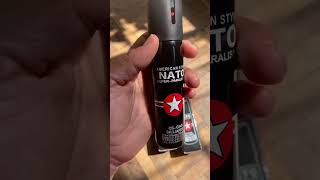 Spray Nato 110 ml Preto que pode alcançar 3m e de validade indeterminada defesapessoal [upl. by Nosirrah200]