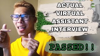 VIRTUAL ASSISTANT ACTUAL INTERVIEW questions amp answers PASSED VA JOB INTERVIEW FOR BEGINNERS 2023 [upl. by Edualcnaej860]