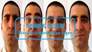 Mimik Lesen Lernen  Was die Augenbrauen sagen [upl. by Kieger93]