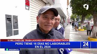 Feriados 2024 en Perú estos son los próximos días no laborables en el calendario [upl. by Aridni]