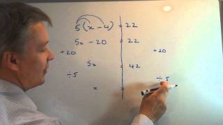 How to solve linear equations with brackets  GCSE maths grade 4 [upl. by Hulbard]