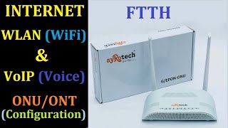 FTTH Internet amp VoIP Setup  FTTH PPPoE amp Voice Configuration  FTTH ONTONU Setup for VoIP Hindi [upl. by Weingartner]