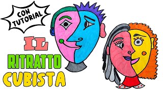 👨🏻‍🎨🎨 IL RITRATTO CUBISTA  Tutorial Disegnare un Volto come PICASSO cubismo ritratto picasso [upl. by Ettie]