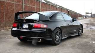 1994 Toyota Celica GT4 GTFOUR ST205 JSpec  Exhaust Sound Blitz NürSpec decat  Good quality HD [upl. by Eilsel]