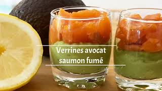 Recette des verrines à l’avocat et au saumon fumé [upl. by Ecilegna282]