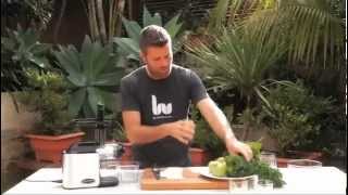 Making Green Juice with Pete Evans and the Healthstart Ceramic Pro Juicer [upl. by Toback413]