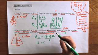 Trouver les mesures manquantes des triangles et des trapèzes [upl. by Damali]