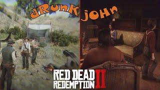 Drunk John Antagonizing Friends and Family At Beechers Hope  RDR2 [upl. by Aseena743]